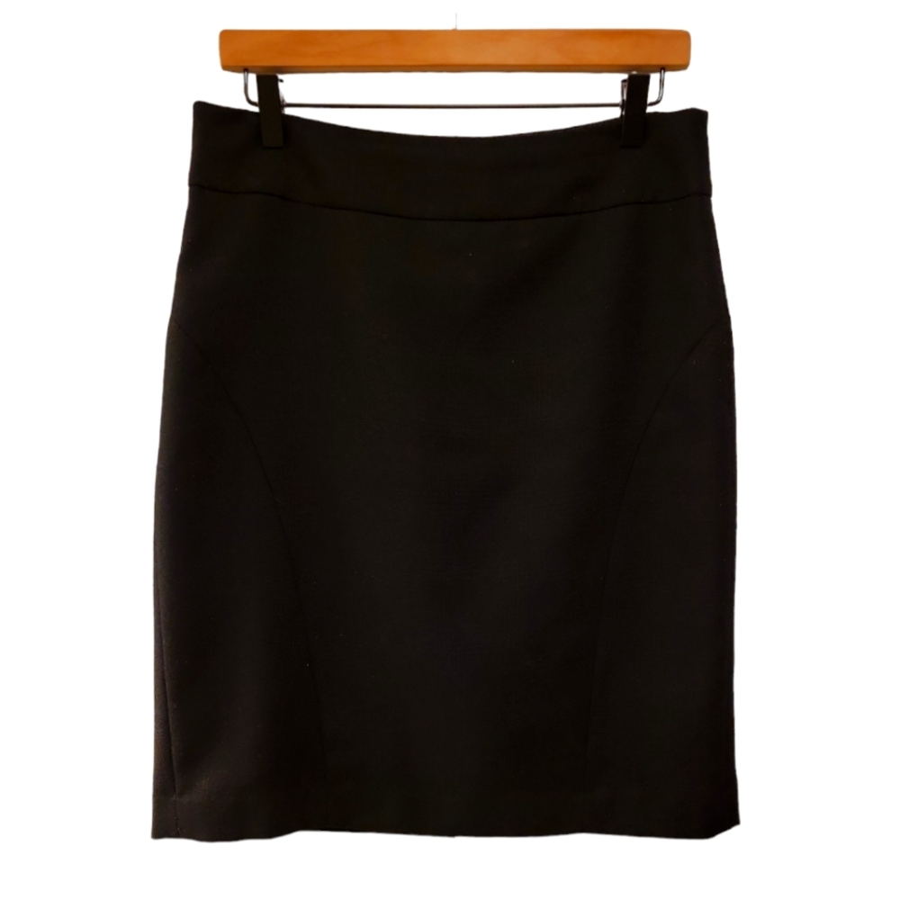 Banana Republic Factory, Pencil Skirt, Black, Zipper Back, Slit Back, Women's 8